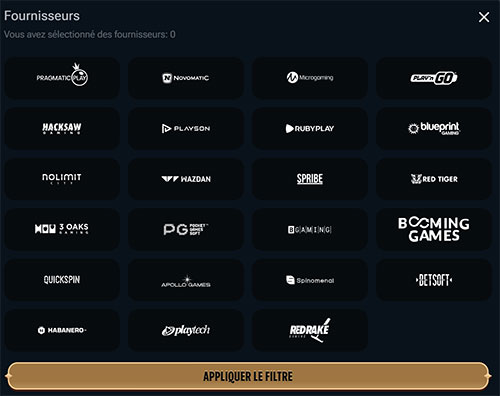 fournisseurs kingdom casino